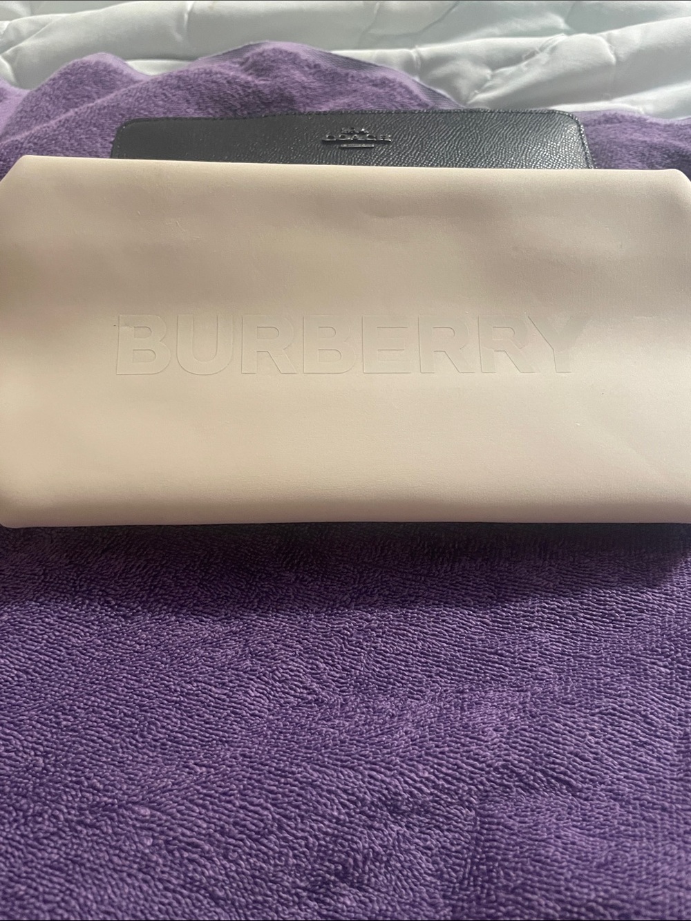 Burberry Cream cosmetic case or travel toiletry bag